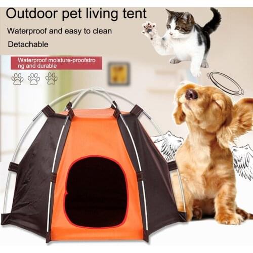 Summer Pet Dog Cat Puppy House Kennels Waterproof Oxford Portable Foldable Tent Breathable Outdoor House Cave Pet Products