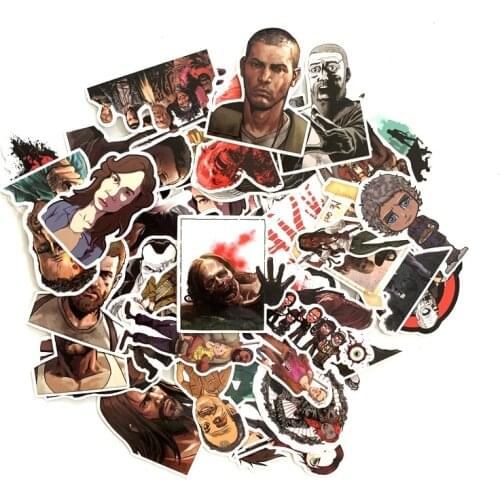 TD ZW 50Pcs The Walking Dead Stickers For Suitcase Skateboard Laptop Luggage Fridge Phone Car Styling DIY Decal Sticker