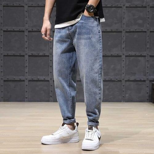 2021 New 4 Season Harem Jeans Men Casual Denim Pants Loose Baggy Hiphop Pants Streetwear Trousers Men Clothing