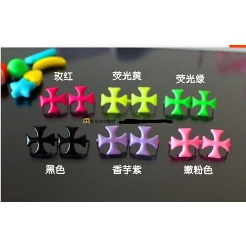 NEW Arrival !12mm Neon Colorful mixed Painted Cross Rivet Spike Stud Punk Leathercraft,600pcs DIY Punk Rivet