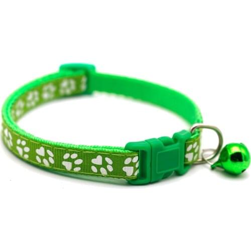 Pet Cat Kitten Collar Breathable Nylon Neck Strap Quick Release Adjustable Safety Bell Ring Necklace cat leash cat accessories