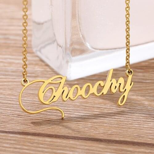 Personalized Name Necklace Friend Choker Chain Stainlesss Steel Couple Custom Necklace For Women Couple Jewelry Christmas Gift