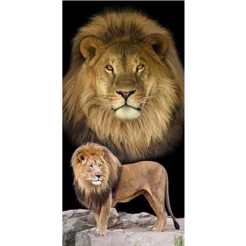 Hot Lion King of the Jungle Wild Life Beach Travel Towels Lightweight Sports Towel for Bath Men Gym Pool Animal Towel Gift