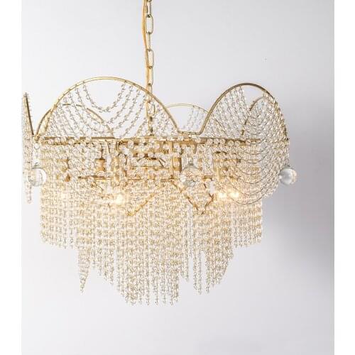 American country light luxury crystal living room chandelier modern creative home bedroom lamp designer dining room lamp