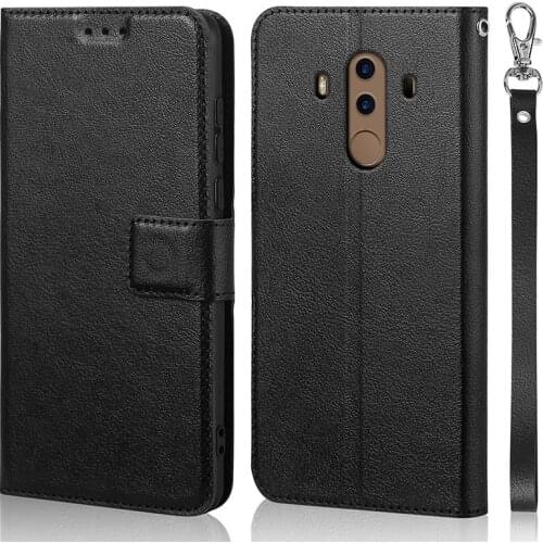 Luxury Flip Case For Huawei Mate 10 Pro Cover Original Book Design Leather Phone Coque Wallet Capa Stand With Strap Card