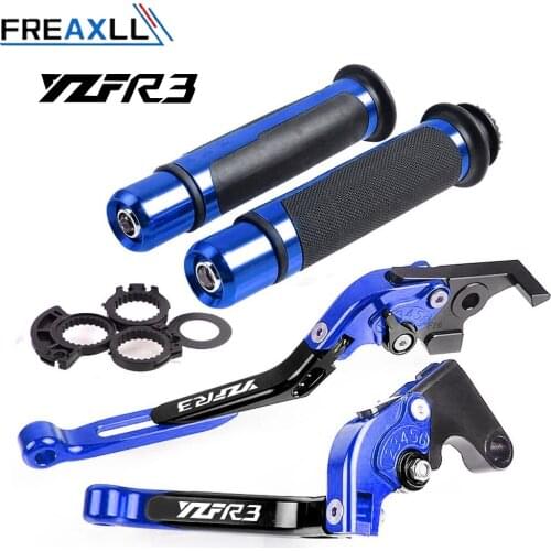 Motorcycle CNC Foldable Brake Clutch Lever Handle Hand Grips Set For YAMAHA YZFR3 YZF-R3 YZF R3 2015 2016 2017 2018 2019 2020