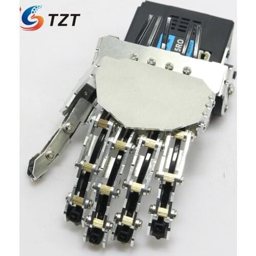 TZT Humanoid Finger Manipulator Five Fingers Anthropomorphic Left Robot Hand +Right Robot Hand with Servo for Biped Robot DIY