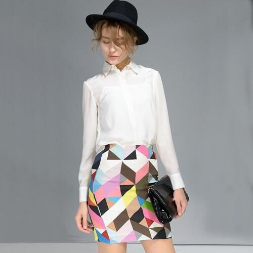 2019 Spring Basic Silk Long-sleeve Shirt 100% Mulberry Silk Top Women Blouse S/M/L/XL/XXL Free Shipping