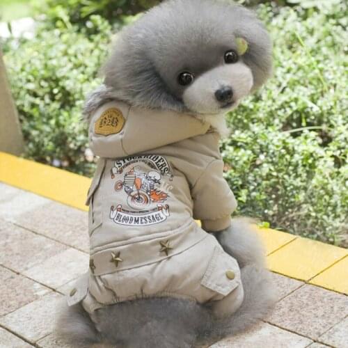 Winter Pet Clothes Dogs Warm Coat For Puppy Chihuahua Teddy Pug Thickening Jacket Dog Hooded Down Pet Dogs Clothing