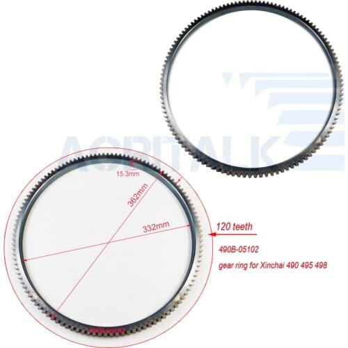 The gear ring for Xinchai engine 490BT / 495BT / A498BT, Please check the teeth numbers and diameter, part number: 490B-05102