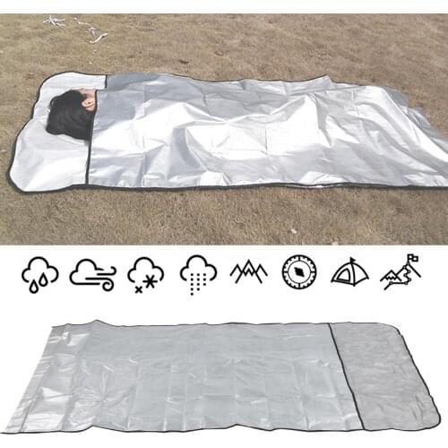 4-Layer Outdoor Emergency Sleeping Bag Camping Reflective Thermal Survival Blanket for Outdoor Camping Hiking