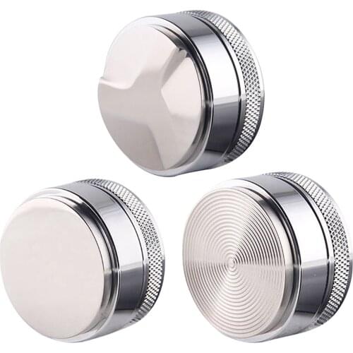 58mm Stainless Steel Coffee Distributor Espresso Press Tamper Adjustable Fit for Kitchen Office Barista
