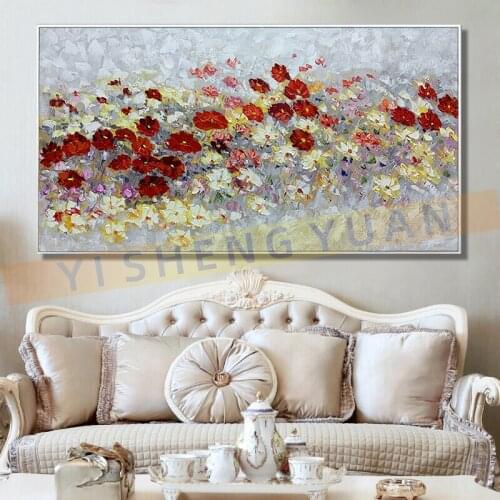 Frameless Handpainted Free Shipping 100% Pure Handmade On Canvas Sunflowers Oil Painting Modern Home Decoration Art Wall Picture