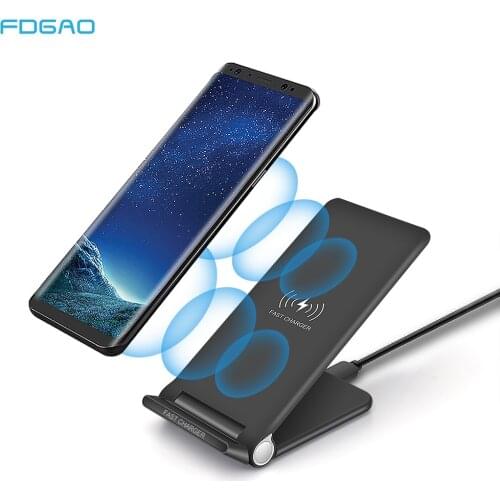 FDGAO 15W Qi Fast Charging Wireless Charger Stand for iPhone 11 8 X XS Max XR Airpods 10W USB C Quick Charge For Samsung S10 S9