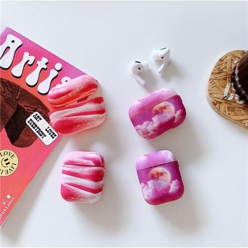 Kjoew Marble Pink Liquid Starry Sky Earphone Case For Apple Airpods 1/2 Pro Case Apple Air Pods Pro 3 Hard Cover Charging Box