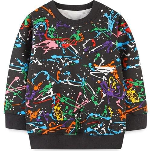 Kids Boys Autumn Long Sleeve Sweatshirt Printed Children Todder Top Clothes