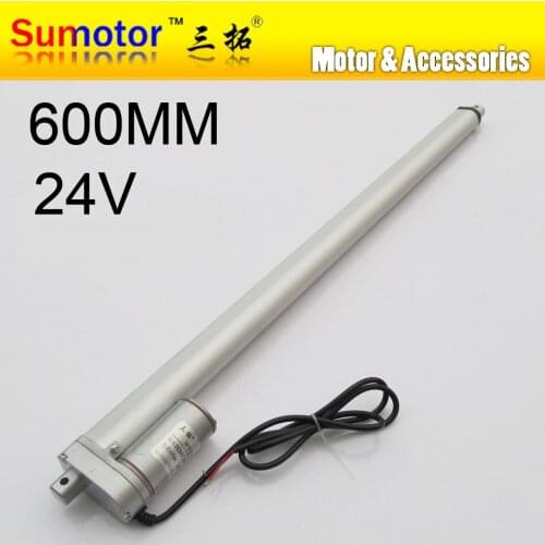 H600 24" stroke 600mm travel Electric linear actuator DC motor DC 24V 10mm/s Heavy Duty Pusher 90Kg for care bed windows opening