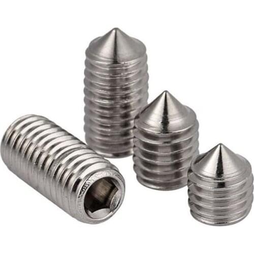 M3 Pitch 0.5mm Length 3/4/5/6/8/10/12mm Hex Allen Socket Set Screw 304 Stainless Steel Grub Screw DIN914