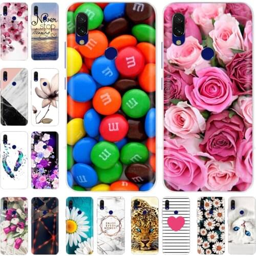 Soft TPU Case For Xiaomi Redmi Note 7 6 Pro 5 Pro Cover Transparent Coque Cute Flowers Animals Cases for Redmi Note 7 Pro Case