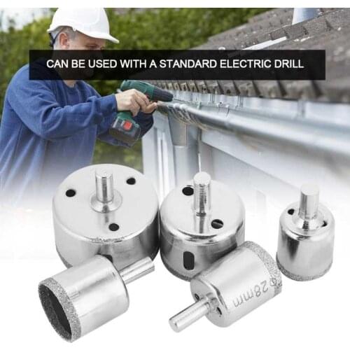 15Pcs Diamond Coated Core Hole Saw Drill Bit Set 6-50mm Hole Saw for Tile Ceramic Glass Porcelain Marble