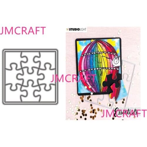 JMCRAFT 2021 New Square Puzzle Decoration #3 Metal Cutting Dies DIY Scrapbook Handmade Paper Craft Metal Steel Template Dies