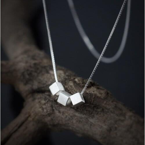 Trendy Cube Box Choker Necklaces For Women Fashion Long Sweater Chain Necklaces 2021 Party Jewelry Gift