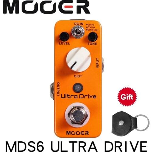 High Quality MOOER MDS6 Ultra Drive MKII Distortion Guitar Effect Pedal 3 Modes True Bypass Full Metal Shell