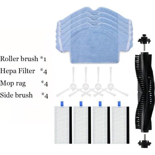 Suitable accessories For 360 S6 vacuum cleaner parts Roller brush, side brush，Hepa Filter, mop rag