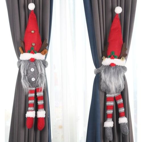 Christmas Faceless Doll Curtain Buckle Merry Christmas Decor for Home 2021 Cristmas Gifts Navidad Xmas Ornaments New Year 2022