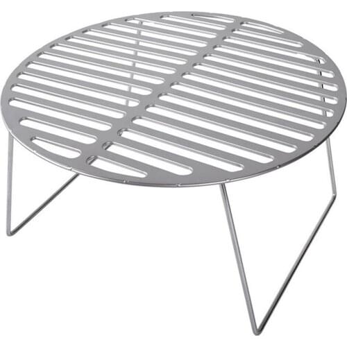 Titanium BBQ Grill Net Premium Material Stainless Steel Folding Portable Rack For Outdoor Camping Hiking Picnic Barbecue