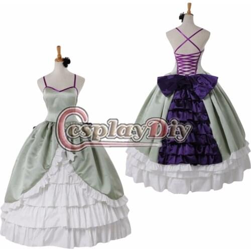 Custom Made Green Medieval Gothic Renaissance Ball Gown Dress Adult Halloween Carnival Party Costume D0422