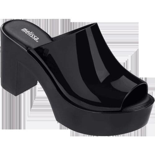 Melissa Shoes 2021 New Women High Heel Sandals High-Heeled Jelly Melissa Shoes For Women Solid Sandals Female Jelly Shoes SM069