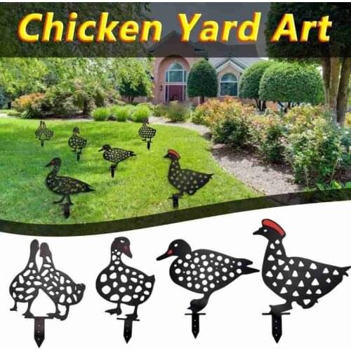 1pcs Duck Yard Art Outdoor Garden Statues Decoration Duck Family Backyard Lawn Stakes Plastic Ornament Gift Duck Yard Art