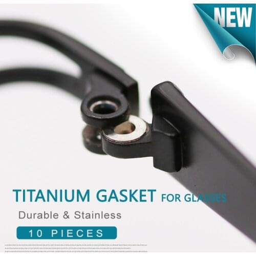 COLOUR_MAX 10pcs TITANIUM GASKETS With Screws/Screwdriver/Tweezers For Glasses Sunglasses