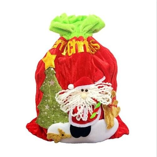 2019 Fashion Christmas Gift Bag For Candy christmas Santa Claus Snowman Gift Candy Bag Stocking Xmas Tree Party Home Decor