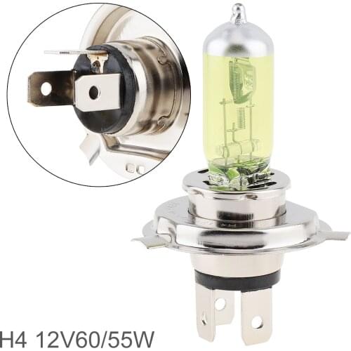 Car light 12V H4 60W 55W 2500K Yellow Light Super Bright Car Xenon Halogen Lamp Auto Front Headlight Fog Bulb Car Light Bulbs