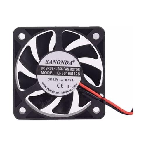 SANONDA KF5010M12S DC 12V 0.12A 50x50x10mm 2-Wire Server Cooling Fan