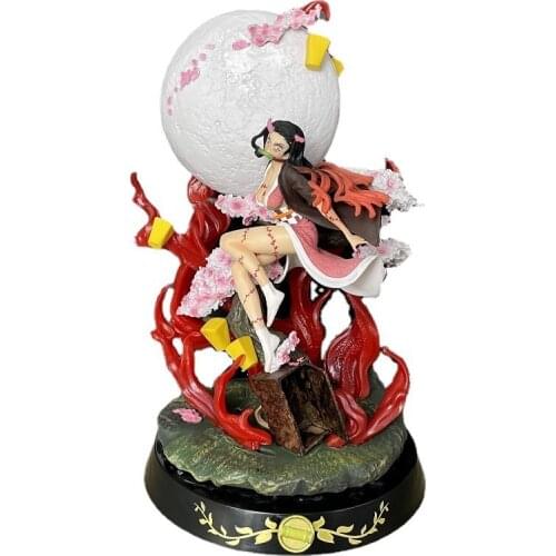 42cm Kamado Nezuko Action Figures Demon Slayer Night Light Remote Control Japanese Cartoon Model