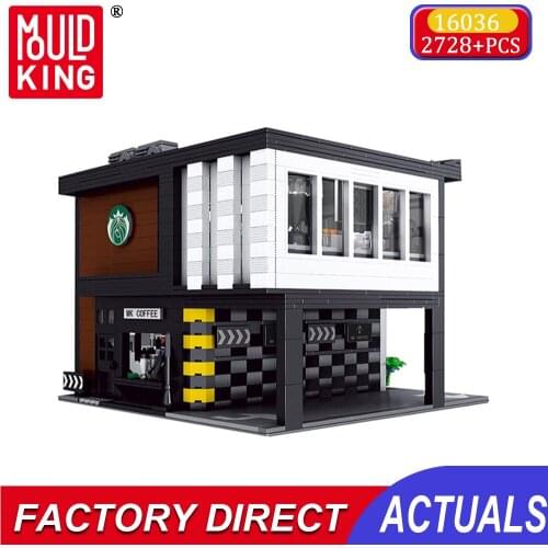 Mould King Model Building Blocks Educational Toys Cafe House Bricks Streetview Moc Mouldking Toys for Children City Construction