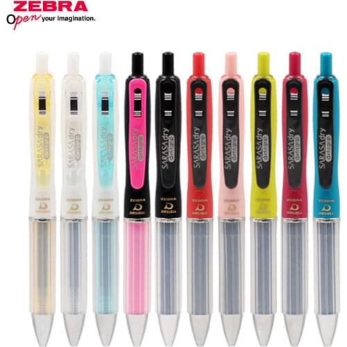 1pcs Japan ZEBRA Press Gel Pen JJZ49 Air Cushion Black Pen Student Office Signature Gel Pen 0.5/0.4mm