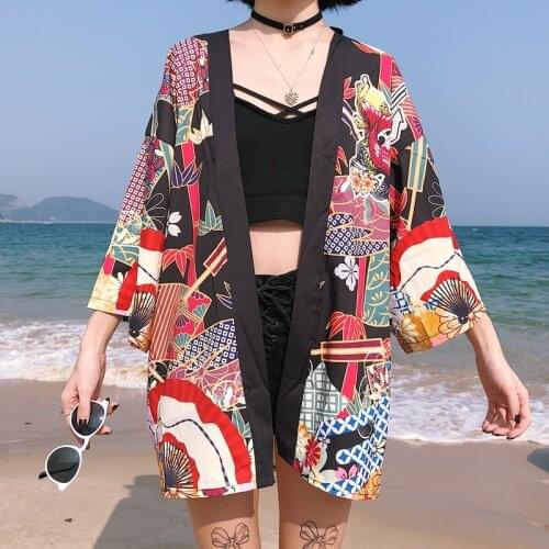 Kimonos woman 2019 yukata female Japanese outfits streetwear geisha womens kimono cosplay harajuku clothing haori obi AA020