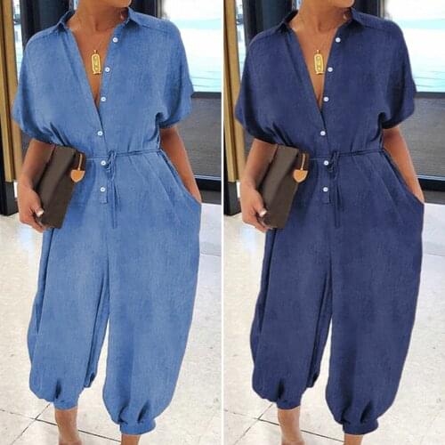 Jumpsuit Women Plus Size Overalls Casual Loose Dungarees Romper Baggy Playsuit Jumpsuit Female Jumpsuits Women Combi Et Bodys