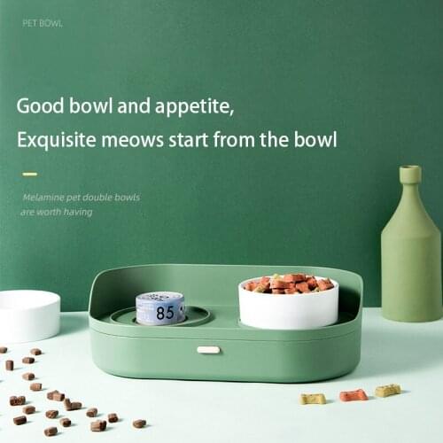 Hot-selling Plastic Pet Bowl Food Storage Bowl Pet Cat Food Bowl Dog Bowl Cat Bowls For Food And Water Splash-proof High Bowl