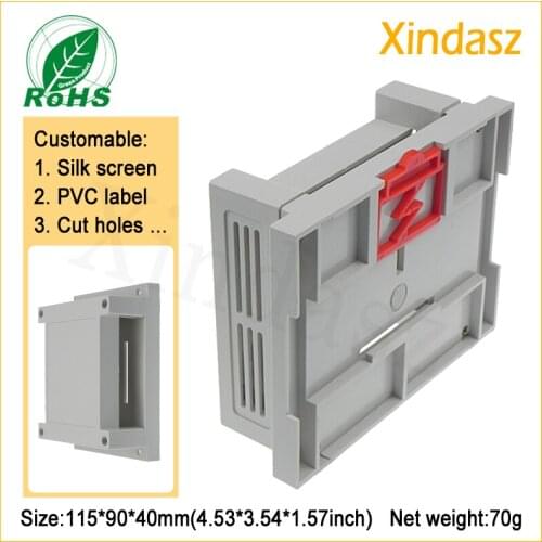 Din rail enclosure project plastic boxes electronic 115*90*40mm