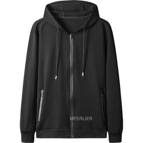 Autumn Spring 8XL130kg Hoodies Men 5XL 6XL 7XL Men Large Size Black Hoodies