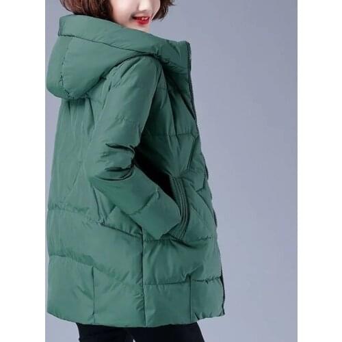 2021 New Womens Parkas Winter Jacket Hooded Thick Warm Coat Fashion Female Jackets Cotton Pdded Parka Outerwear Plus Size 4XL