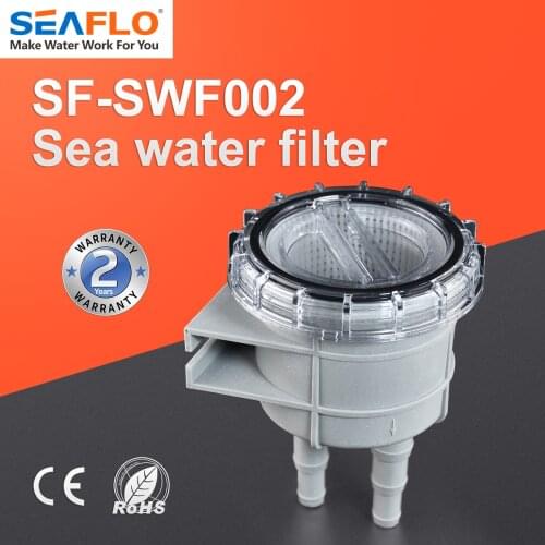 SEAFLO 13mm 16mm 19mm Sea Water filter Fits for Hose Size 1/2" 5/8" 3/4" Strainer Boat Marine Engine Intake Cleaner SF-SWF002
