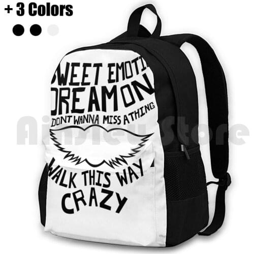 - Songs Outdoor Hiking Backpack Waterproof Camping Travel Music Songs Sweet Emotion Dream On Crazy I Dont Wanna Miss A Thing