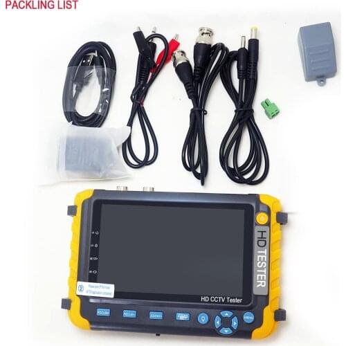 NEW Professional 5INCH IV8W 5MP Camera Tester AHD TVI 4MP CVI Analog Security CCTV Tester Monitor VGA HDMI UTP Cable Test