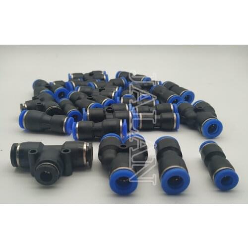 1pcs Straight Pneumatic Air Connector Y/I PY 6/8/12mm 1L 4L LCD Separate Machine Vacuum Pump Connect Push In Fittings